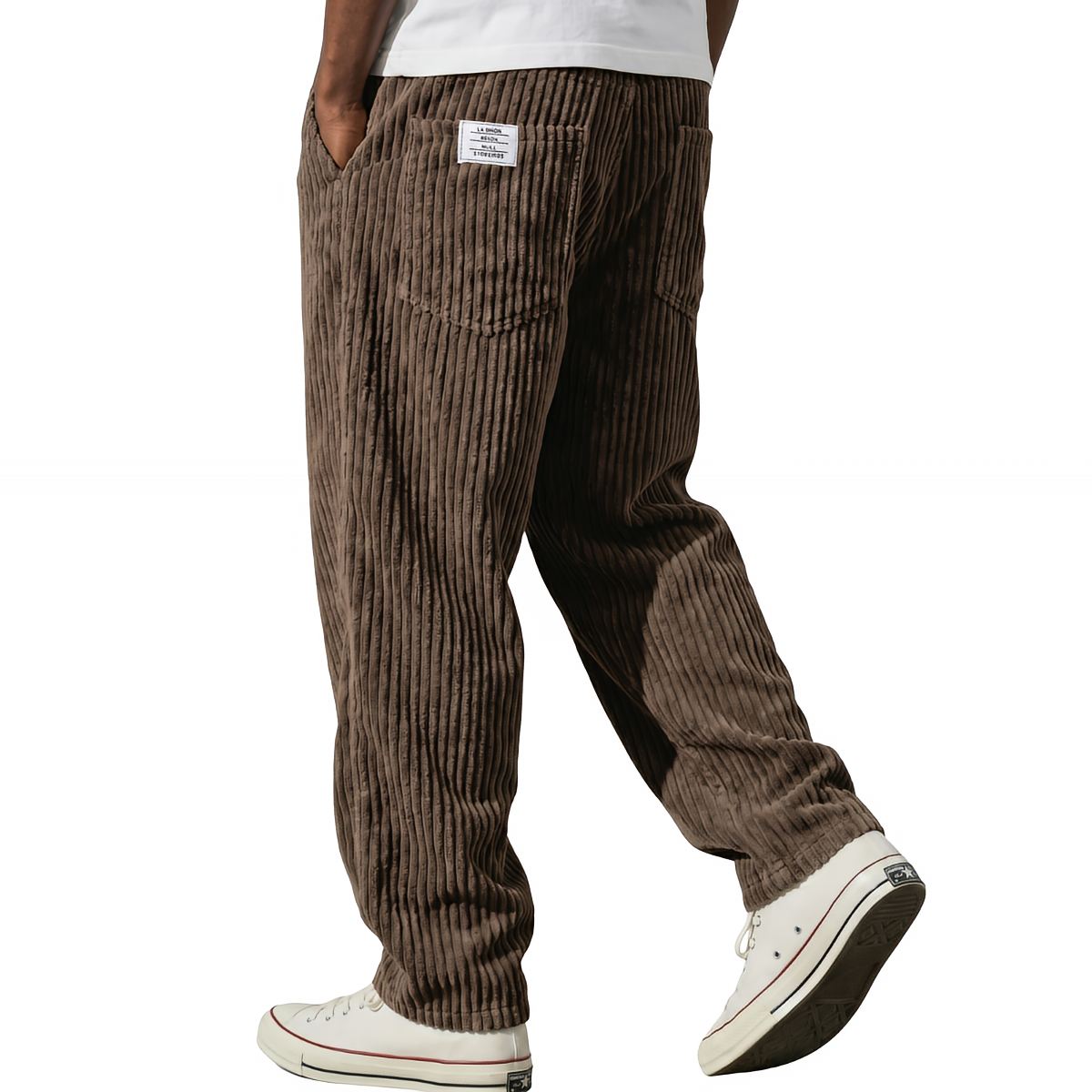 Cómodo pantalón de pana para hombre