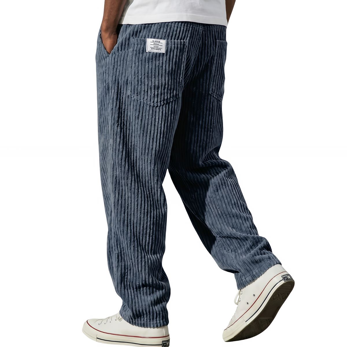 Cómodo pantalón de pana para hombre