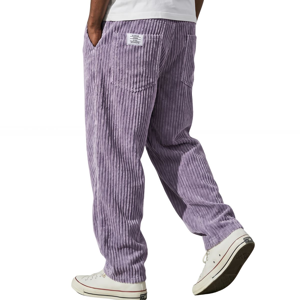 Cómodo pantalón de pana para hombre